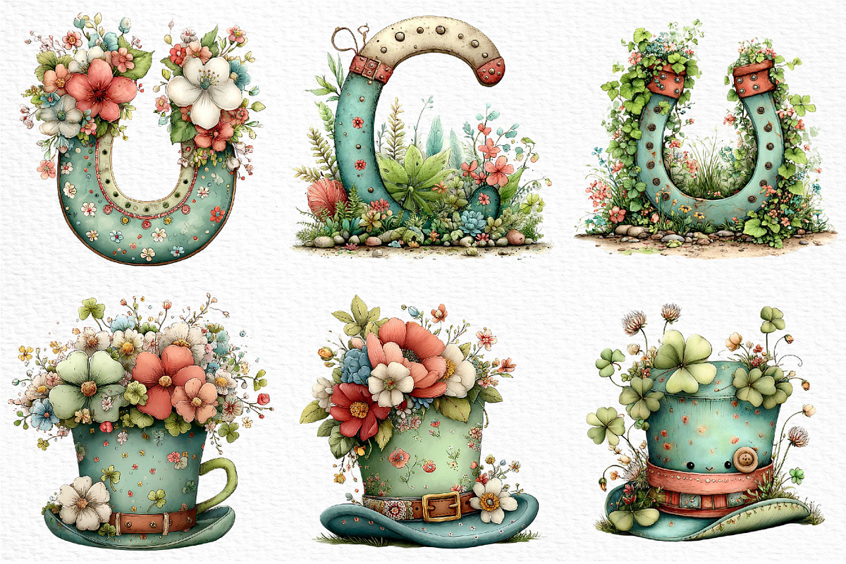 Whimsical St Patrick's Day Clipart, an Illustration by Craft Nest (Photo 3 of 11)