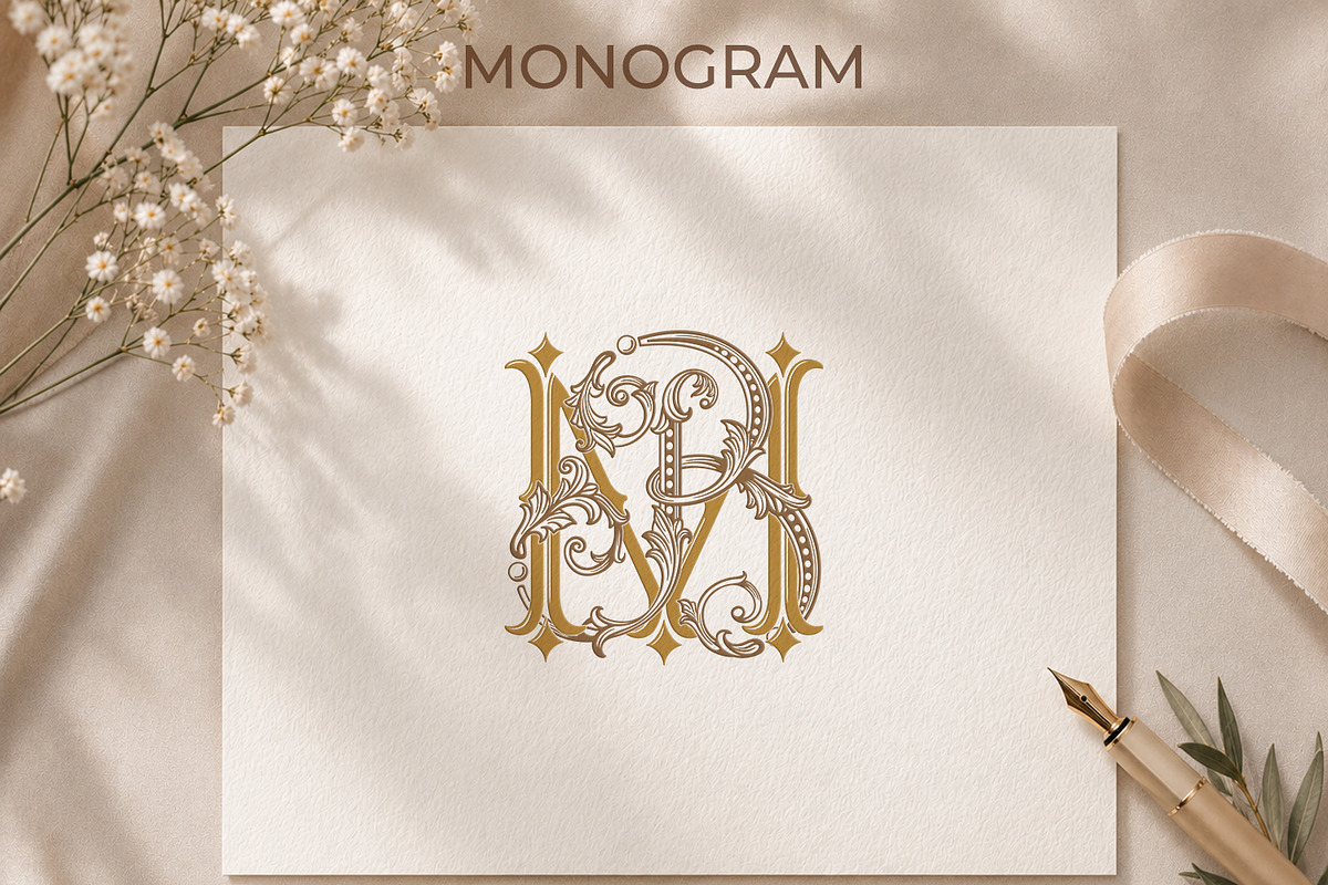 MB BM Wedding Monogram Logo, a Branding & Logo Template by LogoAV (Photo 2 of 6)
