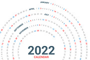 Calendar 2022 round spiral, a Stationery Template by WORAKAMON Design Studio (Thumbnail 3 of 3)