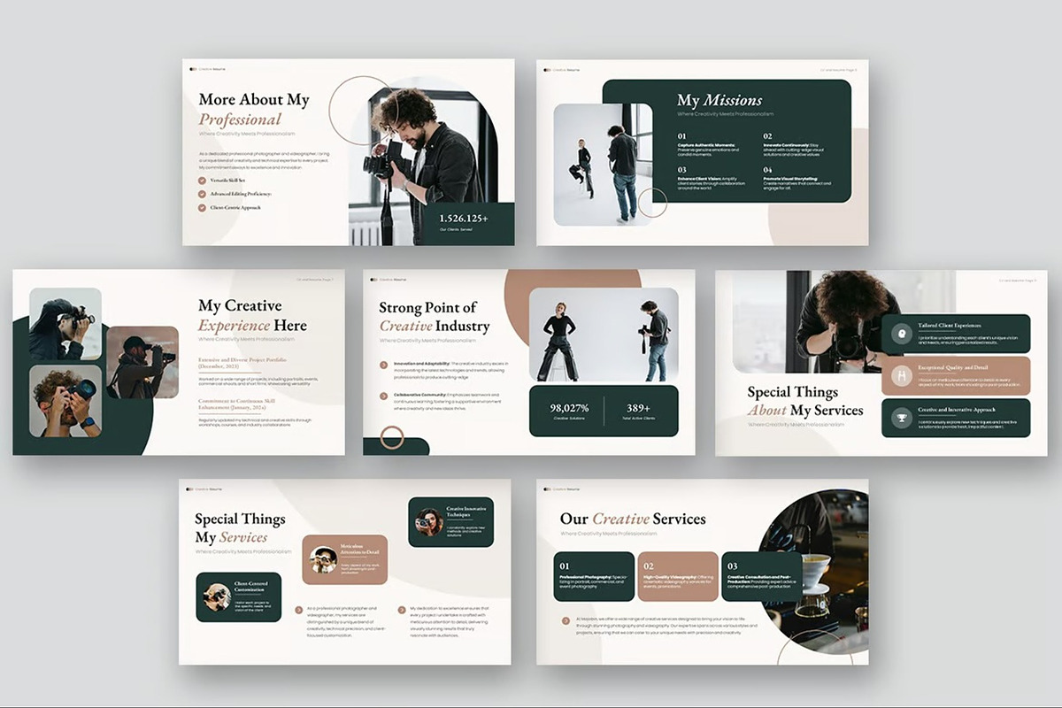 Creative CV Resume Keynote Templates, a Presentation Template by Fit-tee (Photo 4 of 10)
