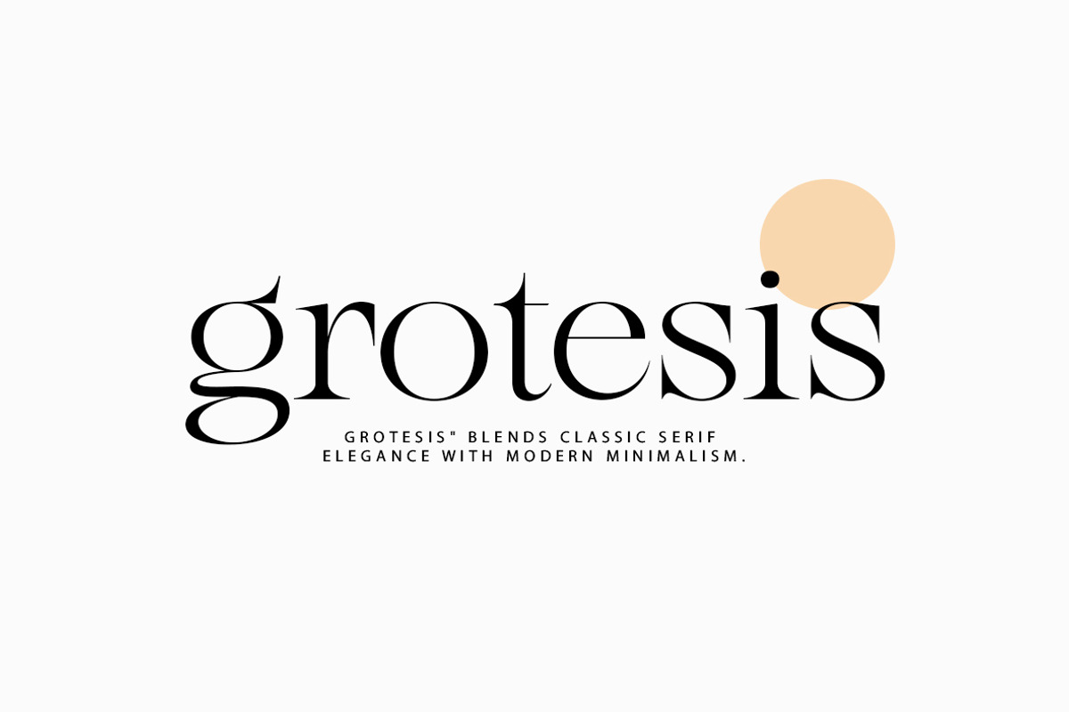 grotesis | Modern Minimalism, a Serif Font by InkwellTypeCo (Photo 1 of 17)