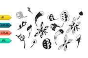 Set of vintage floral silhouettes, a Pattern Graphic by julia_musdotter (Thumbnail 7 of 11)