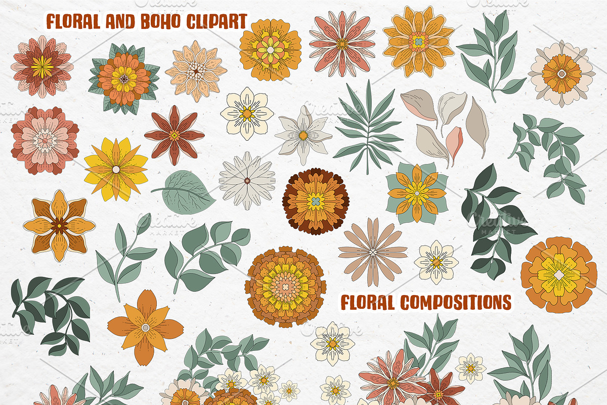 GROOVY SUMMER FLOWERS, a Pattern Graphic by Antikva17 (Photo 8 of 9)