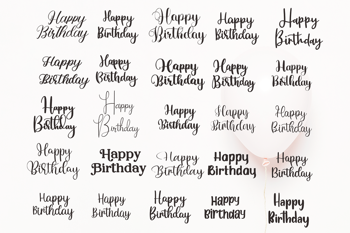 Birthday greeting templates, a Branding & Logo Template by BearyType Studio (Photo 8 of 12)