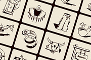 Cowboy Drawing Illustration Set, an Outline Icon by Vectors Market (Thumbnail 6 of 8)