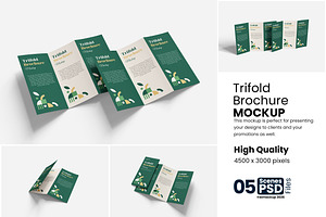 Minimalist Trifold Brochure Mockup