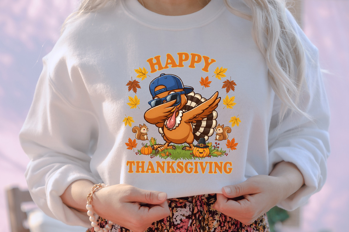 Happy Thanksgiving Boy Turkey PNG, an Illustration by designcity5 (Photo 3 of 8)