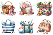 Summer Beach Bag Clipart Bundle, a Seasonal Illustration by DreamArtGraphic (Thumbnail 3 of 4)
