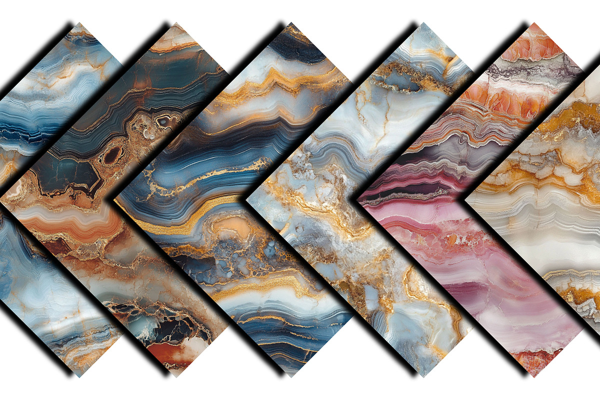 Agate Marble Digital Paper, a Pattern Graphic by SVGArt (Photo 3 of 5)