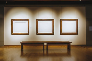Four empty picture frames displayed, a Photo by Iftikhar Alam