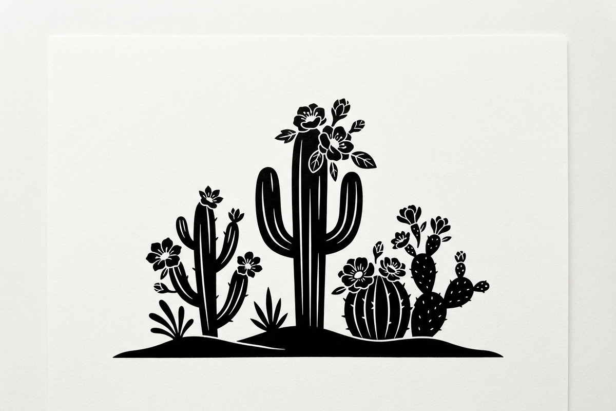 60 Desert Cactus Floral Silhouette, a Seasonal Illustration by Amazin_art (Photo 25 of 35)