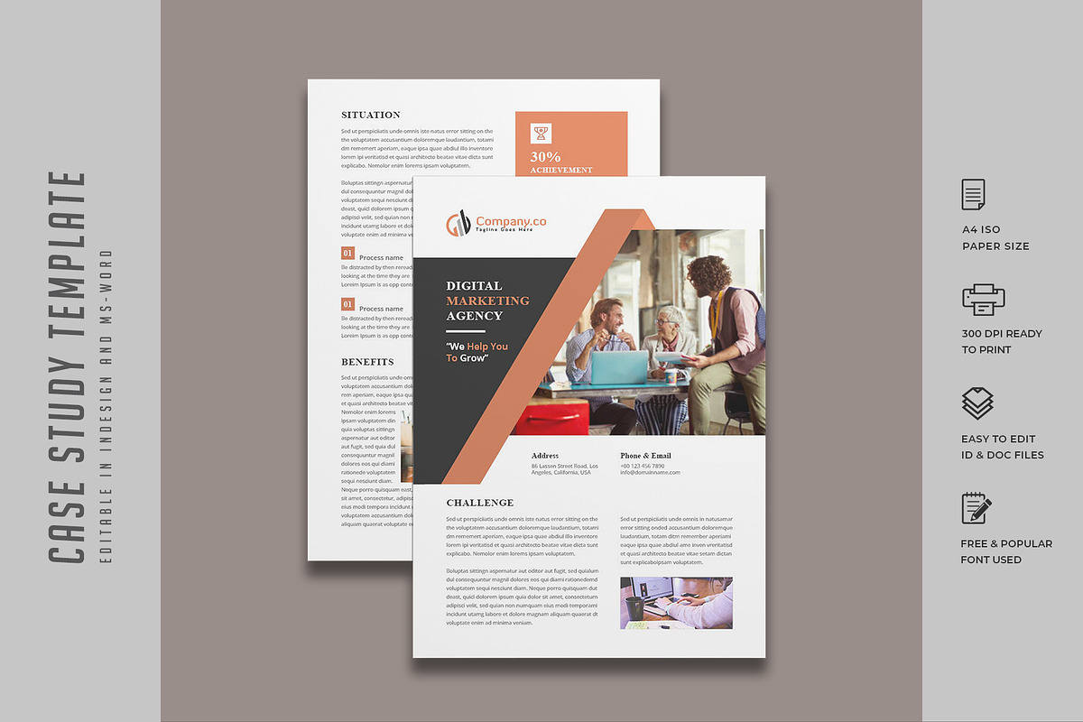 531. Case Study Template, a Stationery Template by CreativeRezwan (Photo 2 of 3)
