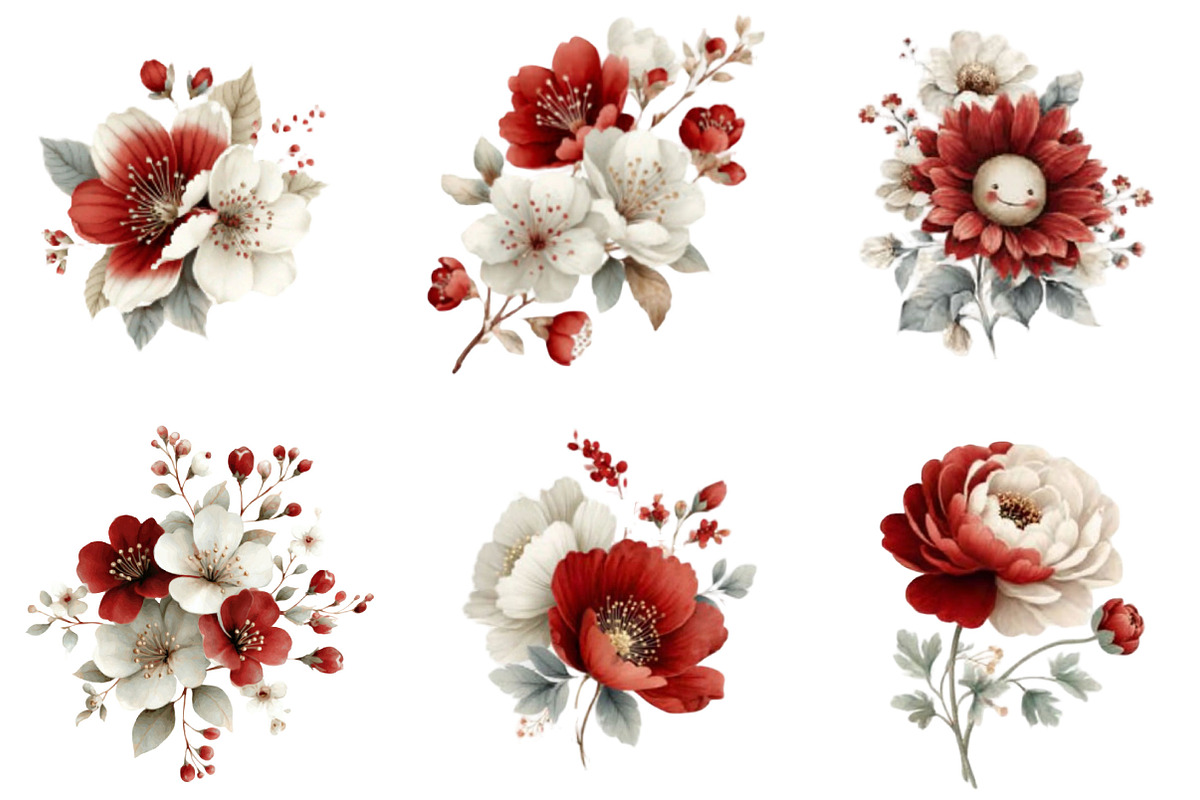 Whimsical Spring Flower Clipart, an Illustration by Designking (Photo 5 of 5)