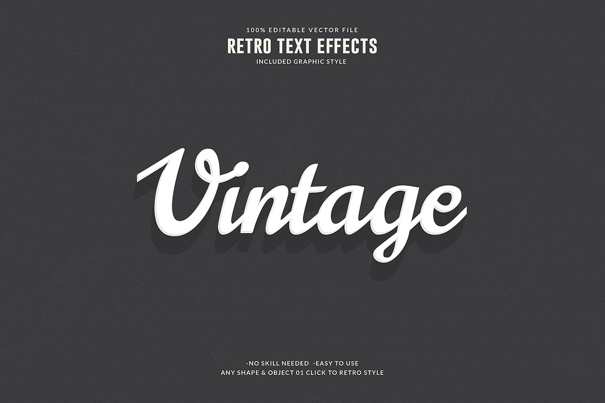 Editable Retro Vector Text Effect, a Plug-in Add-On by Photoshop Action (Photo 8 of 11)
