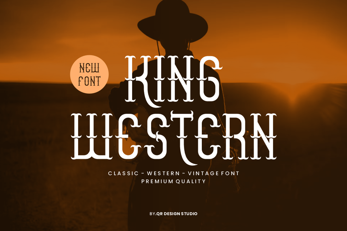 King Western - Artdeco Typeface Font, a Serif Font by QR Design Studio (Photo 1 of 7)