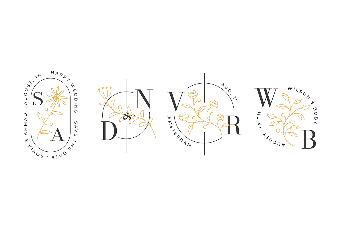 Initial Invitation Floral Logo, a Branding & Logo Template by Signatoro