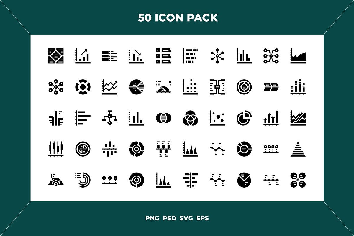 Charts and diagrams icons, an Outline Icon by Wencory (Photo 1 of 2)