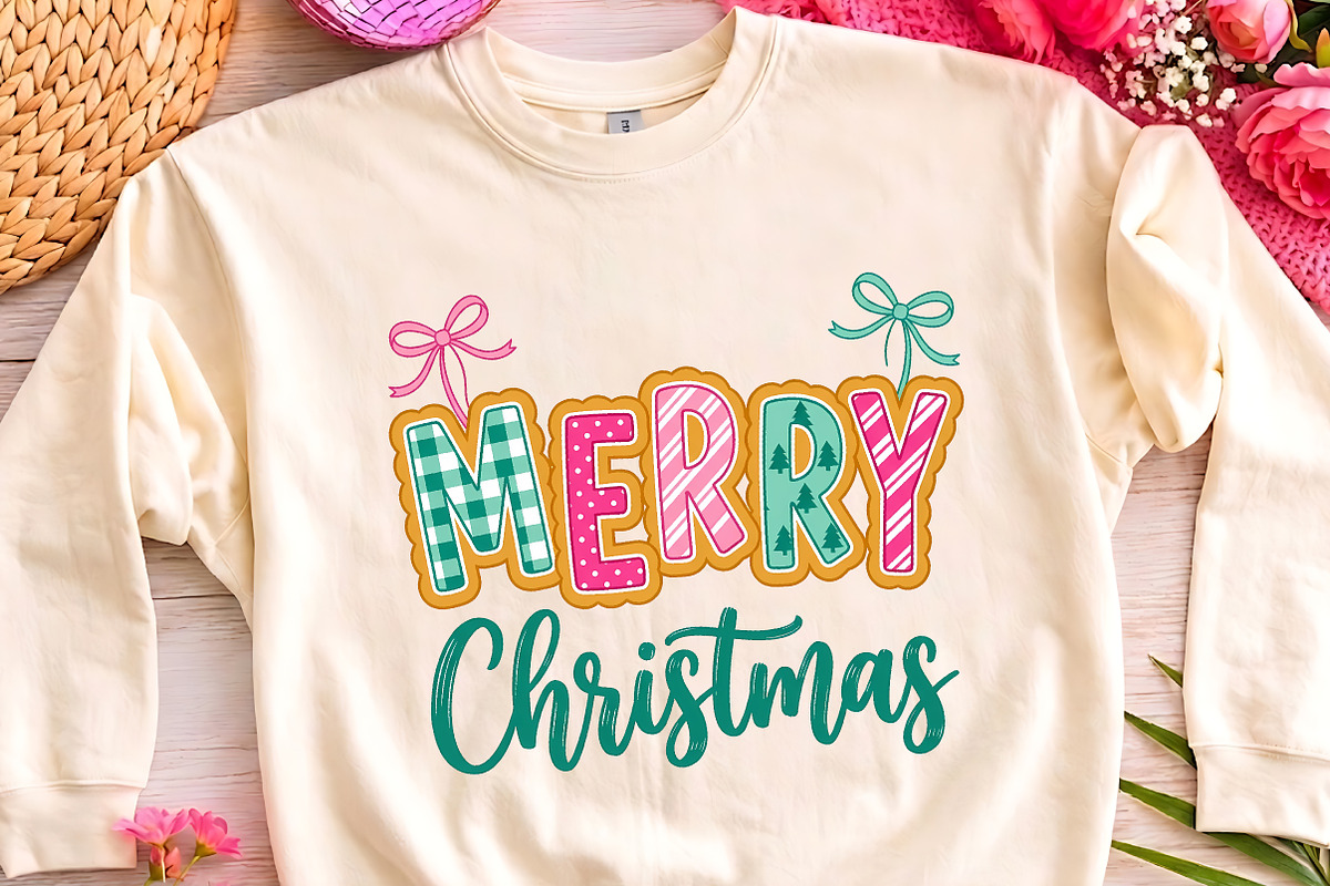 Merry Christmas Coquette Bow PNG, a Seasonal Illustration by CrexoraLab (Photo 3 of 4)