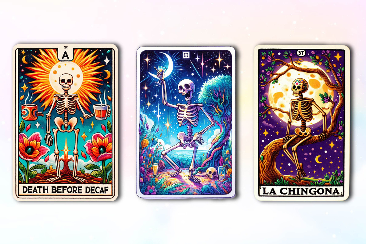 Sarcastic Skeleton Tarot Card Clipar, an Illustration by CreationArt (Photo 5 of 6)