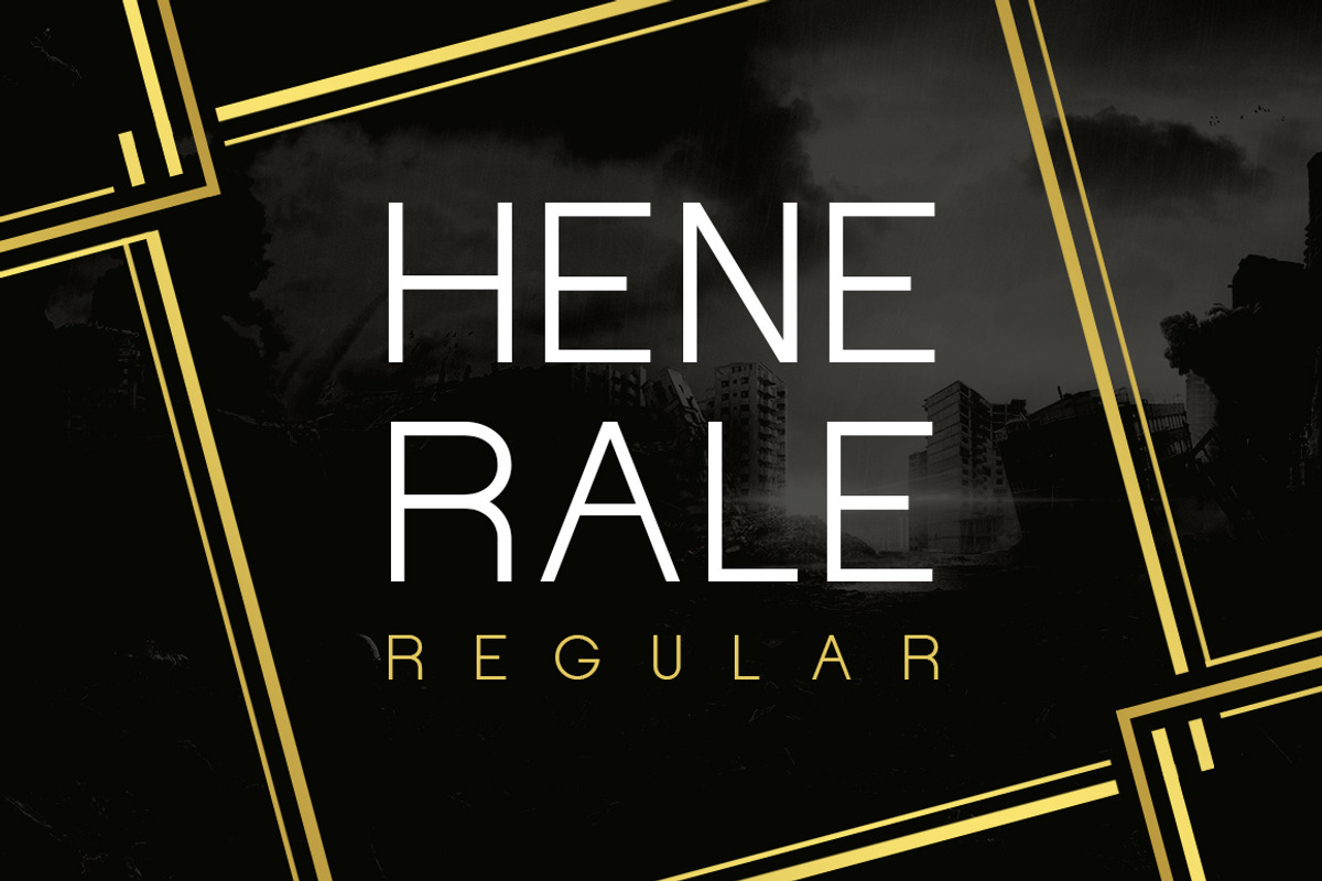 Henerale Regular, a Font by SNK's (Photo 1 of 7)