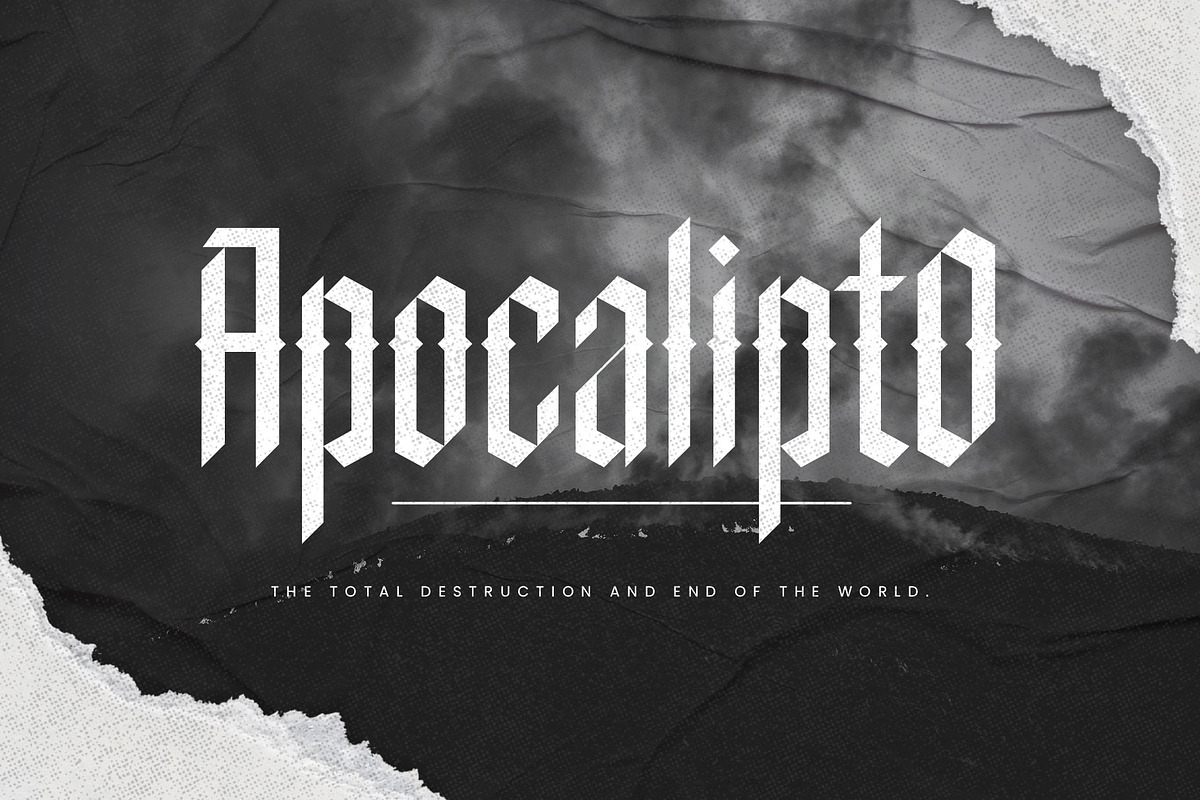 Something Damage - Blackletter, a Blackletter Font by Novitype (Photo 8 of 10)