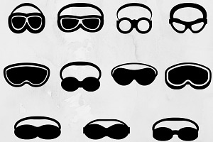 Swimming Goggles Silhouette SVG, a Sport Illustration by newminddesign