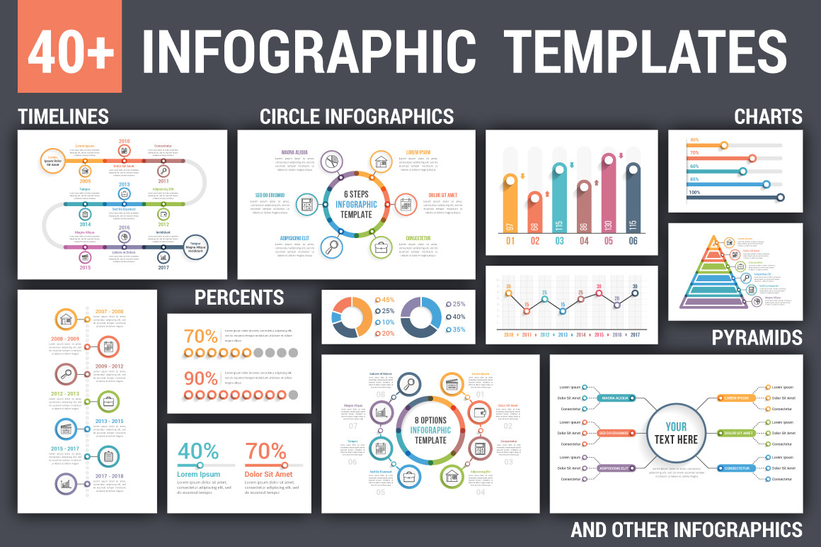 Infographic Templates Set, a Graphic by PixMarket