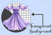 Watercolor Summer Dress Clipart PNG, an Illustration by Canvas Craft (Thumbnail 2 of 7)