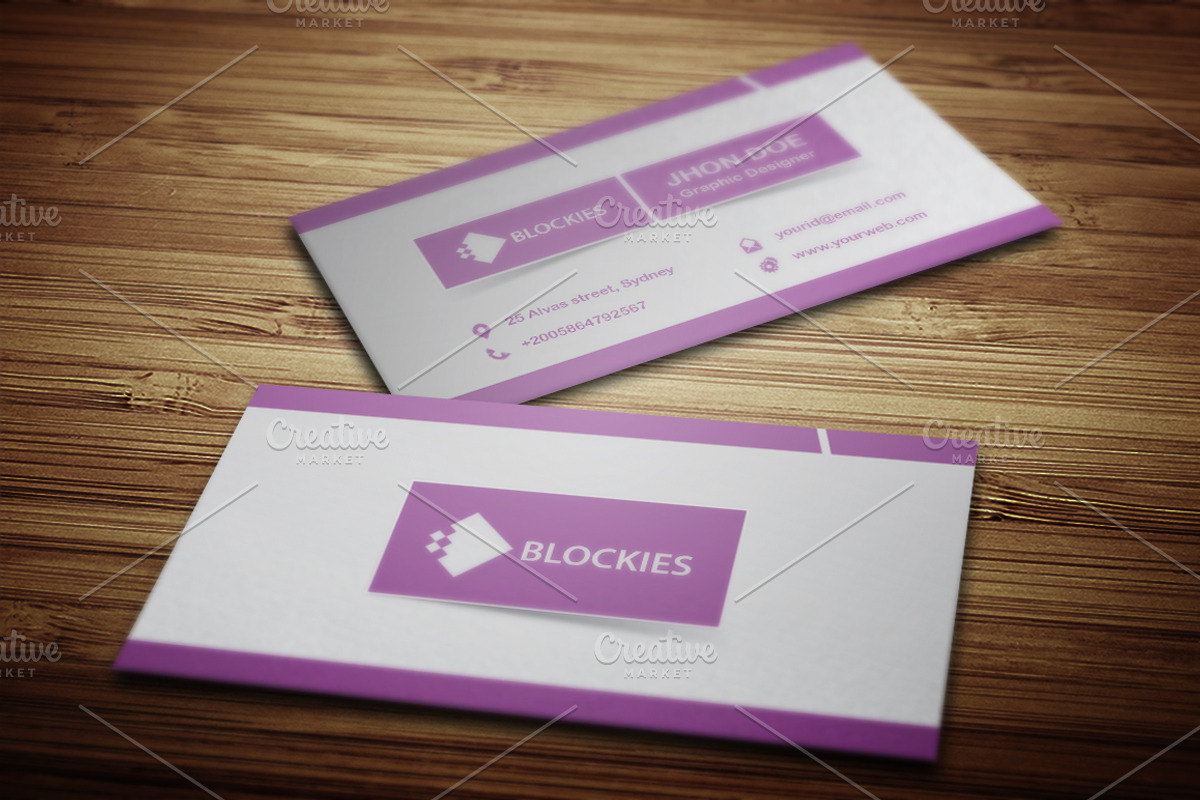 Simple & Clean Business Card, a Business Card Template by Pentaclay (Photo 4 of 5)
