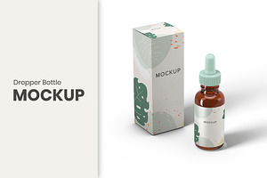 Packaging Dropper Bottle MockUp