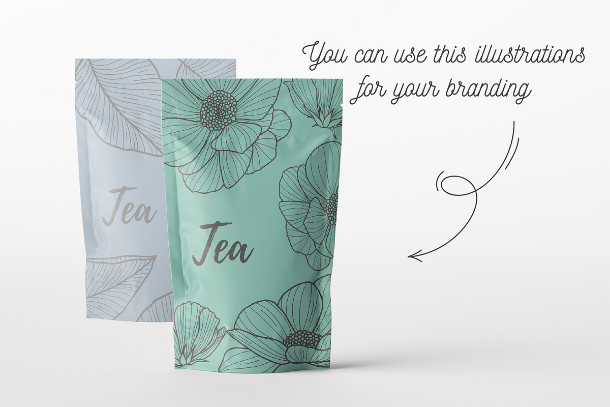 Hand drawn floral elements, a Decorative Illustration by Wander Designs (Photo 3 of 8)
