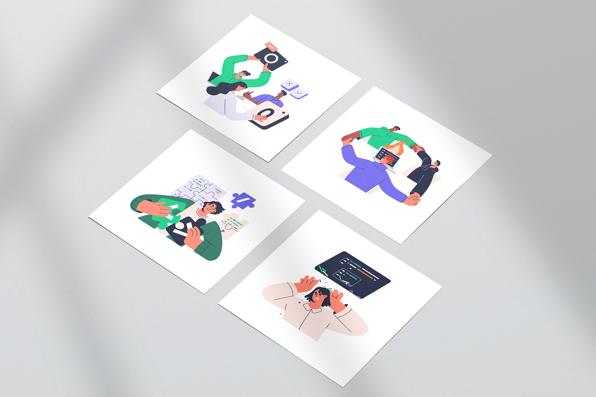 Programmers at work. IT concepts set, a Work Illustration by PaperTrident (Photo 28 of 28)