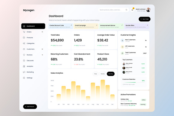 E-commerce Admin Panel Dashboard UI preview 2