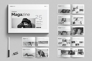 Fashion Magazine Template, a Magazine Template by E-Type