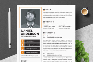 Modern Resume Template Word CV