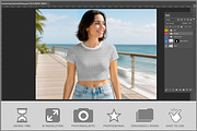 Crop Top Sunny Boardwalk Mockup PSD, a Shirt Mockup by Bruno's Shop (Thumbnail 2 of 3)