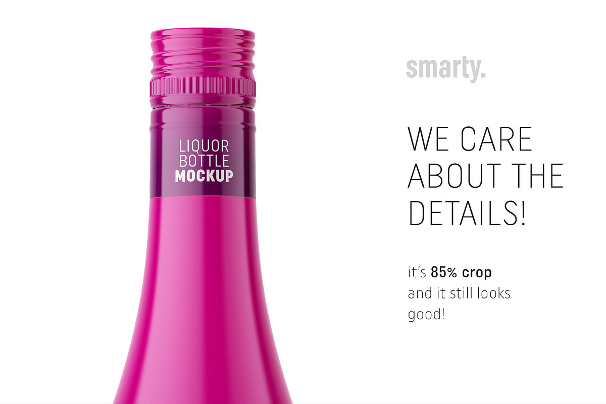 Glossy liqour bottle mockup, a Product Mockup by Smarty Mockups (Photo 4 of 5)