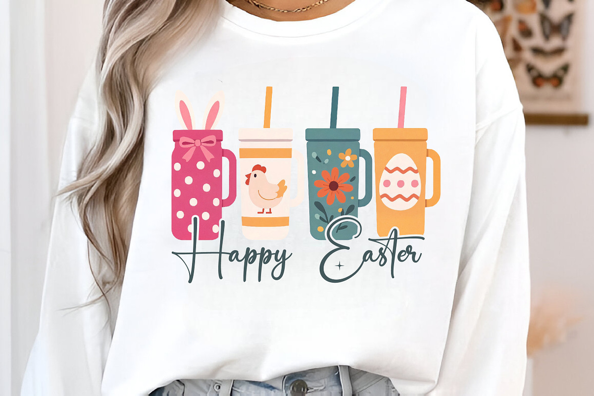 Happy Easter Cup PNG Sublimation, an Illustration by Libby Wishes (Photo 2 of 6)