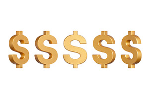 Golden dollar sign. 3D realistic, a Finance Illustration by winwin.art