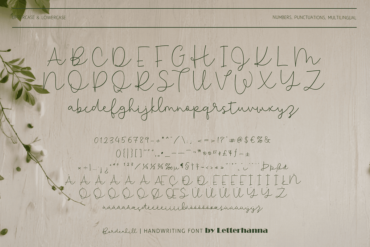 Bordeahill Font, a Handwritten Font by Letterhanna Studio (Photo 8 of 13)