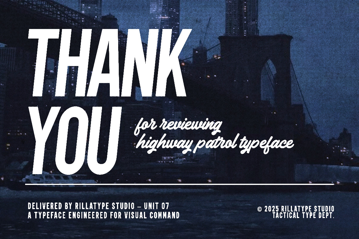 Highway Patrol - Font Duo, a Script Font by Rillatype (Photo 9 of 9)