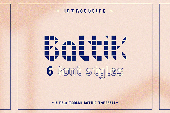 Baltik typeface - six fonts included preview 5