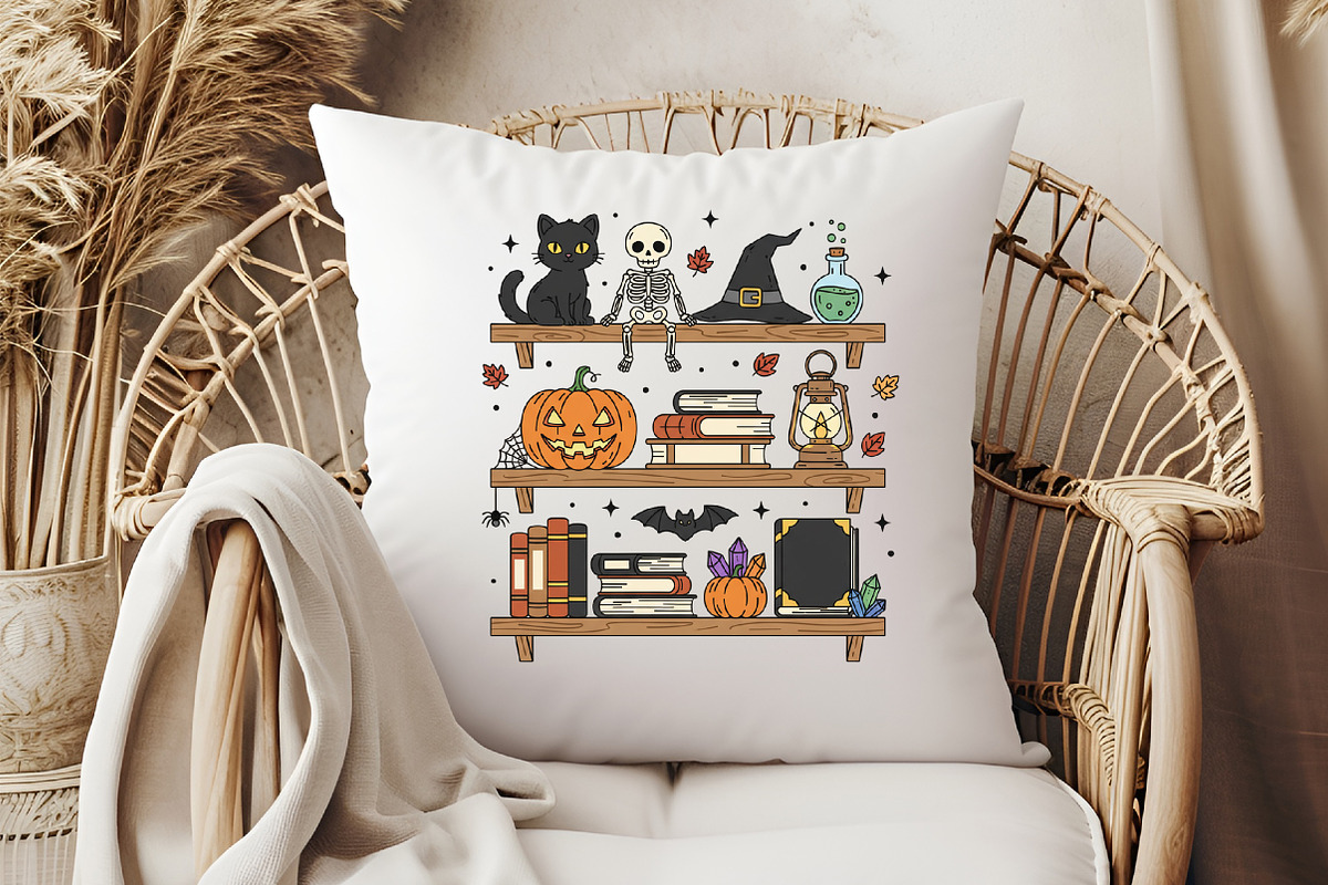 Witchy Halloween Bookshelf PNG, an Illustration by Libby Wishes (Photo 4 of 6)
