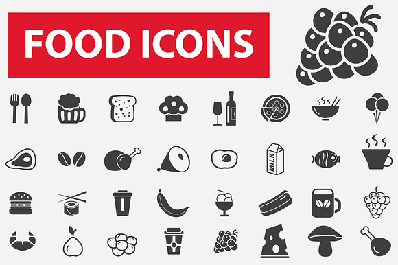 56 Food And Drinks Icons