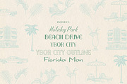 FLORIDA FONT BUNDLE: beach town vibe, a Font by Chez Núñez (Thumbnail 2 of 2)