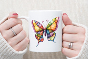 Christmas Colorful Butterfly Patchwo, an Illustration by Sublimation Artist (Thumbnail 5 of 6)