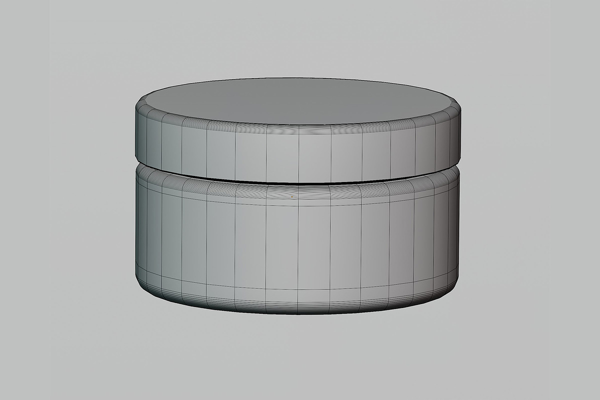 Cream jar 3d model, an Object 3D Model by fahad121 (Photo 5 of 5)