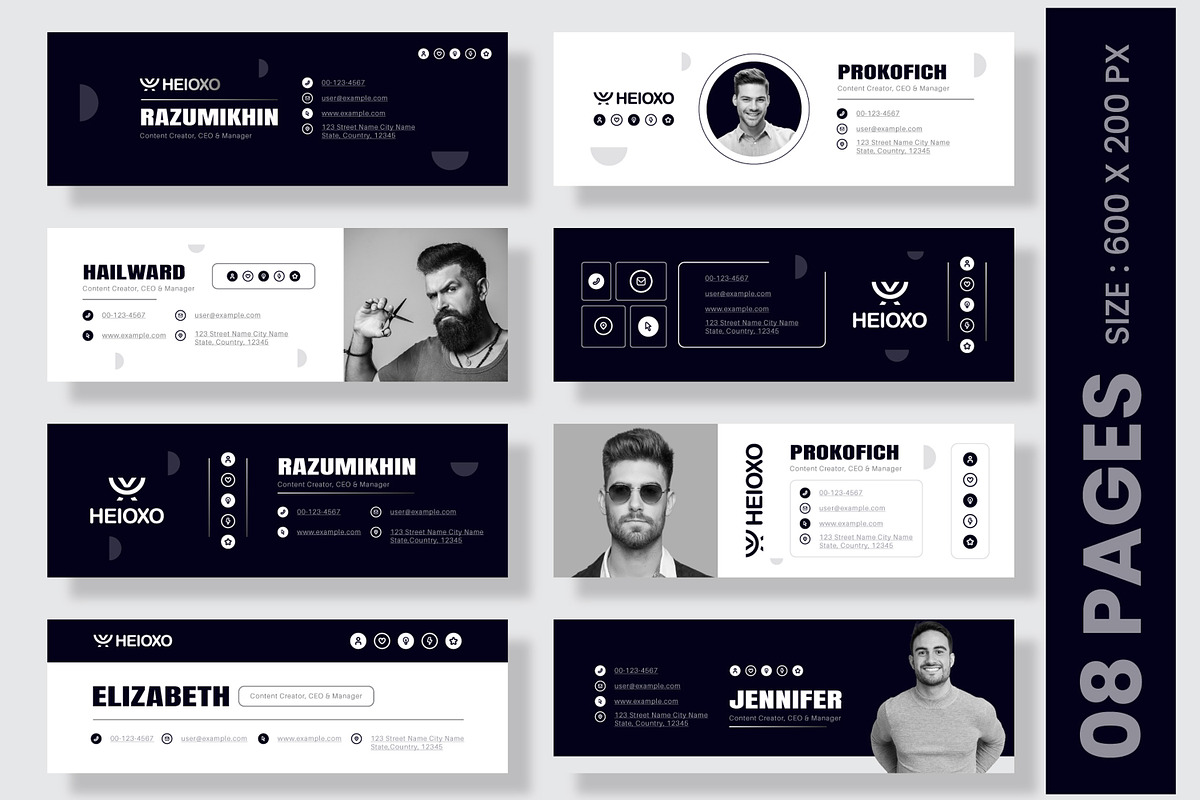 Email Signature UI UX Design, a Stationery Template by MightyDesign (Photo 1 of 5)