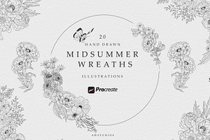 Procreate Midsummer Wreaths