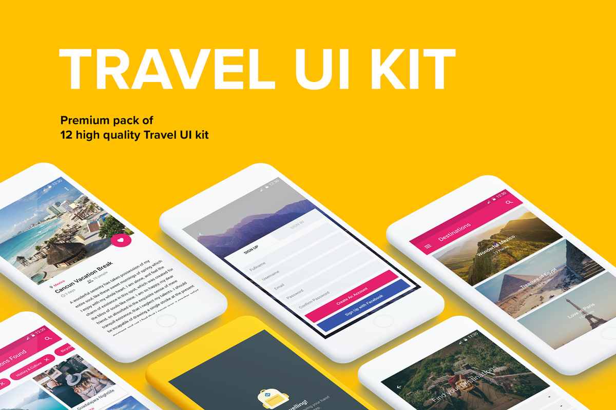 Travel - Material Design Templates, a Templates & Theme by UICreative (Photo 1 of 5)